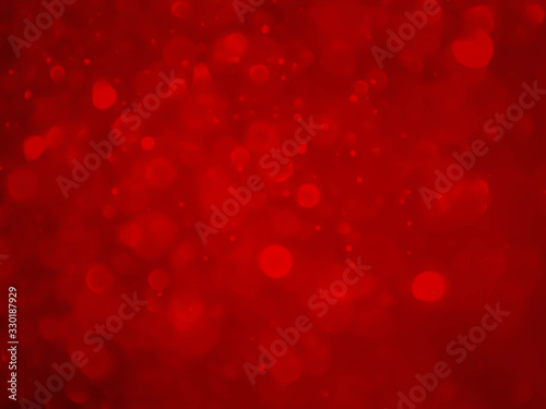 Red bokeh abstract blur light background.