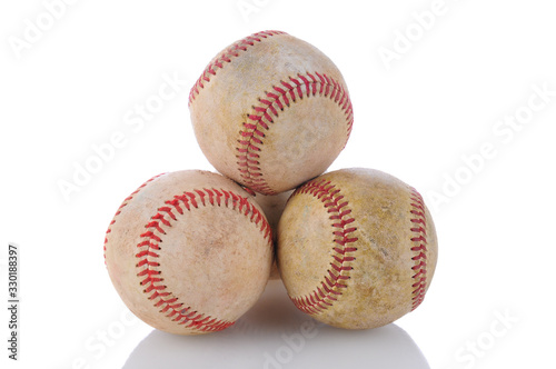 Stack of Used Baseballs
