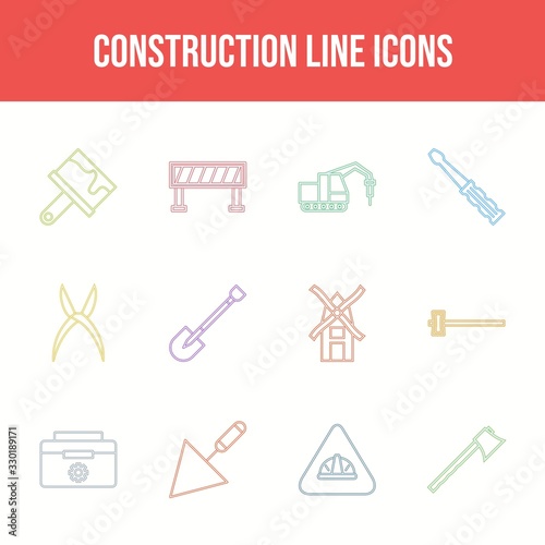 Beautiful Construction vector icon set