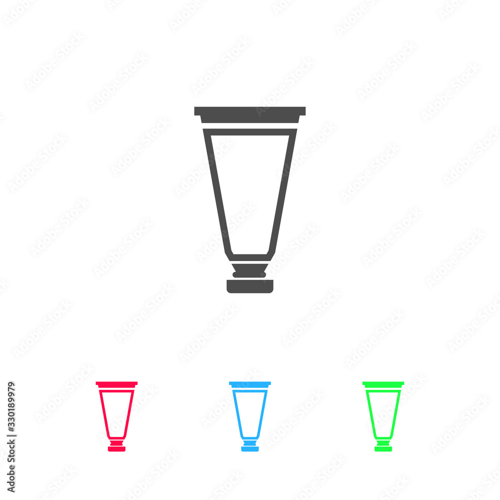 Tube container cream icon flat. Tube container cream icon flat.