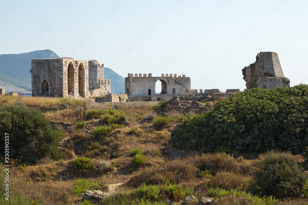 The Castle of Methoni - a medieval fortification in the port town of Methoni, Peloponnese, Greece The Castle of Methoni - a medieval fortification in the port town of Methoni, Peloponnese, Greece