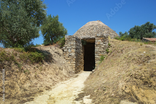 Tholos tomb near Ruins of King Nestor palace in Pylos, Peloponnese, Greece