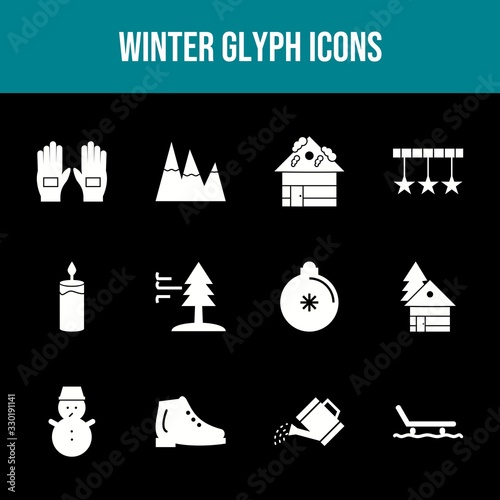 Beautiful Winter vector icon set