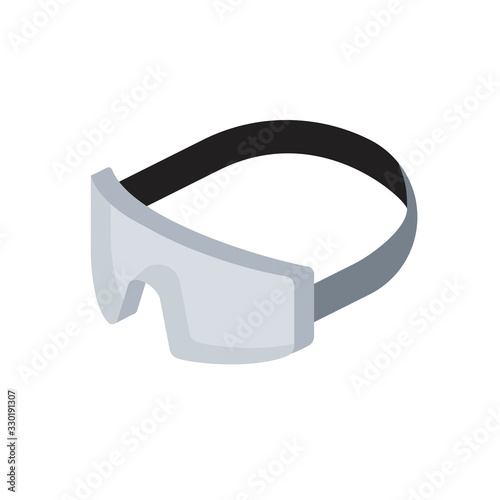 Protective glasses. Vector 3d isometric, color web icon, new flat style. Creative illustration design, graphic idea for infographics.