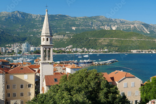 Panorama of Budva city, Montenegro