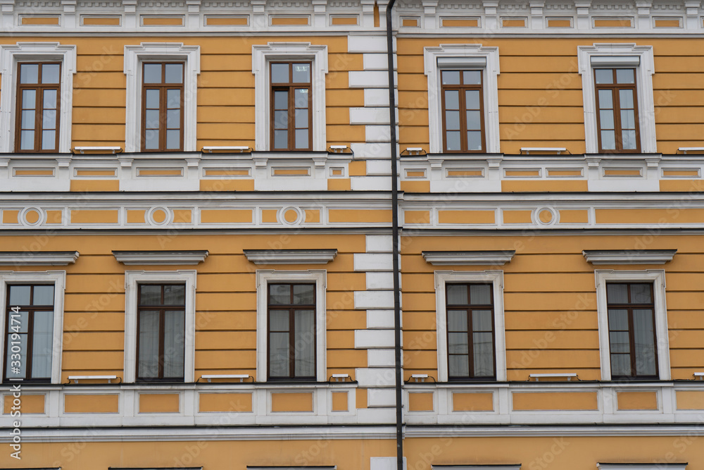 Fototapeta premium An old beautiful facade of house