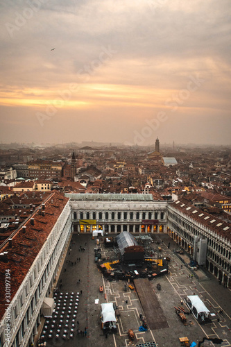 Atardecer en Venecia desde el punto más alto de la ciudad.