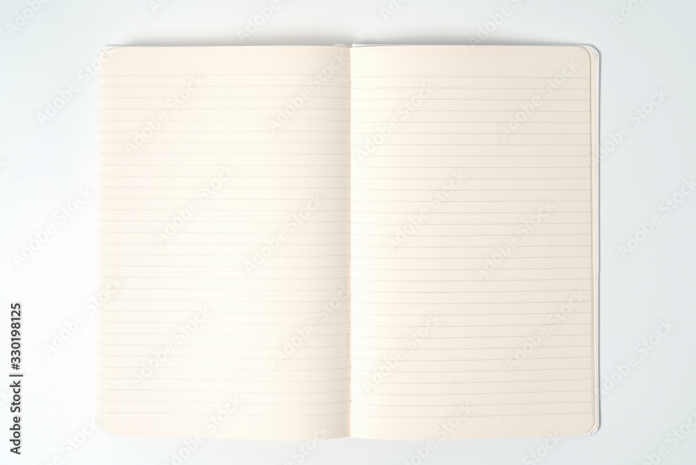 white notebook on white background with clipping path white notebook on white background with clipping path