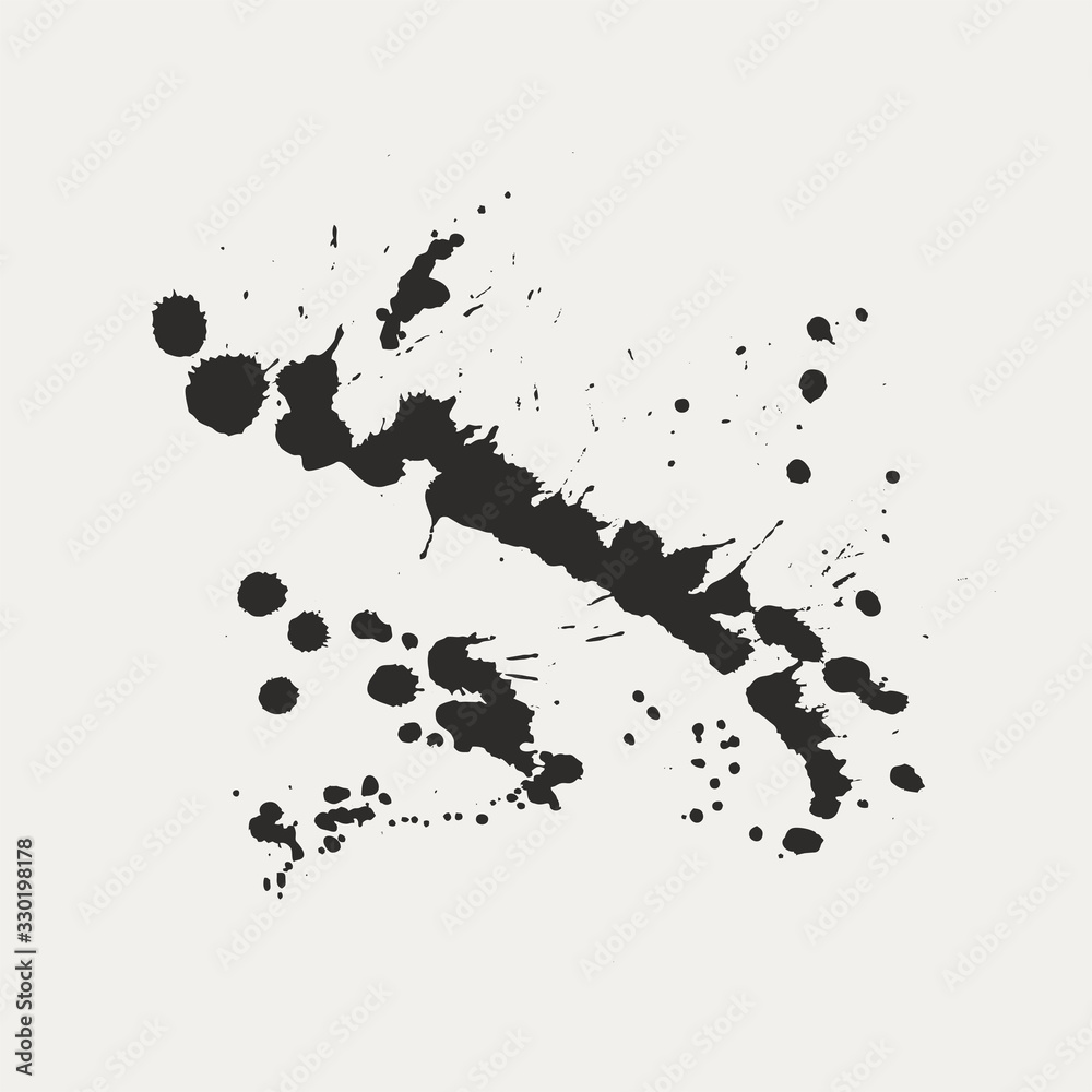 Creative design of black paint stain Creative design of black paint stain
