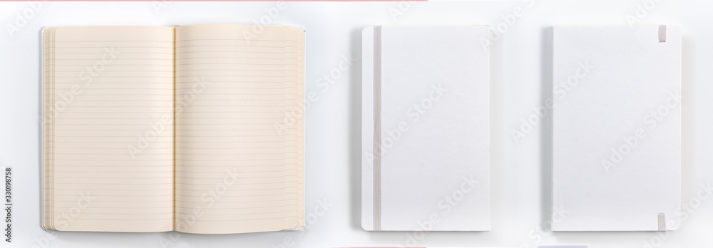 white notebook on white background with clipping path white notebook on white background with clipping path