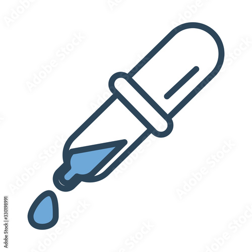 medicine drug dropper half line and color style icon