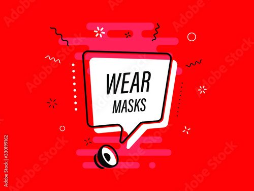 Quick Tips badge with Loudspeaker. Illustrations concept coronavirus COVID-19. Virus wuhan from China. Alert on Pandemia. 