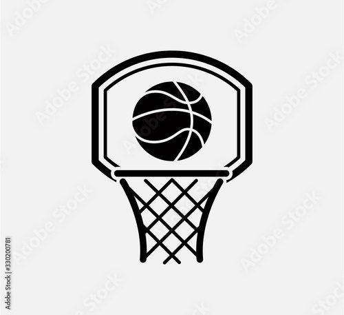 Basket ball icon vector logo design template