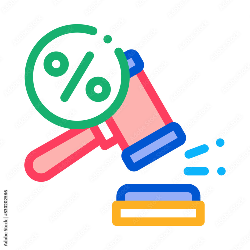 Court Hammer Icon Vector. Outline Court Hammer Sign. Isolated Contour Symbol Illustration Court Hammer Icon Vector. Outline Court Hammer Sign. Isolated Contour Symbol Illustration