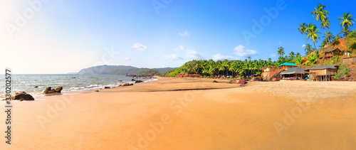 Cola Beach panoramic view. Goa. India