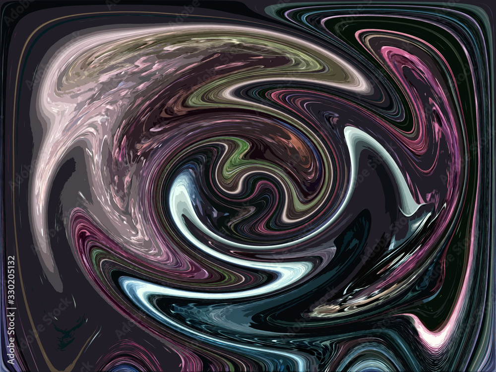 Abstract contrast round spinning rendered oil paint Abstract contrast round spinning rendered oil paint