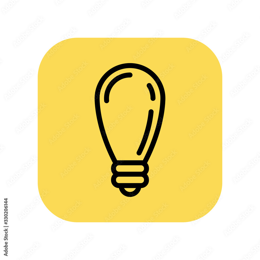 Lightbulb icon, symbol of idea. Vector pictogram. Lightbulb icon, symbol of idea. Vector pictogram.