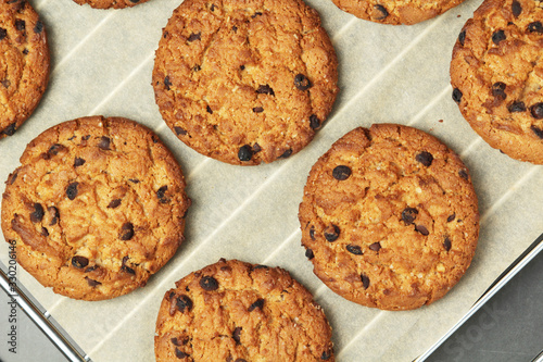 Fresh-baked cookies ready in the table