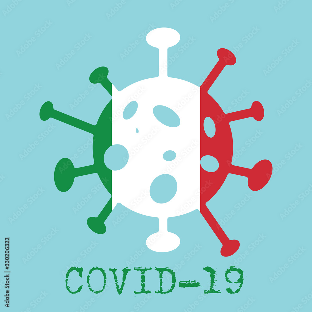 Covid-19. Coronavirus 2019-nCoV vector design. Wuhan virus in Italy. Web banner concept Covid-19. Coronavirus 2019-nCoV vector design. Wuhan virus in Italy. Web banner concept