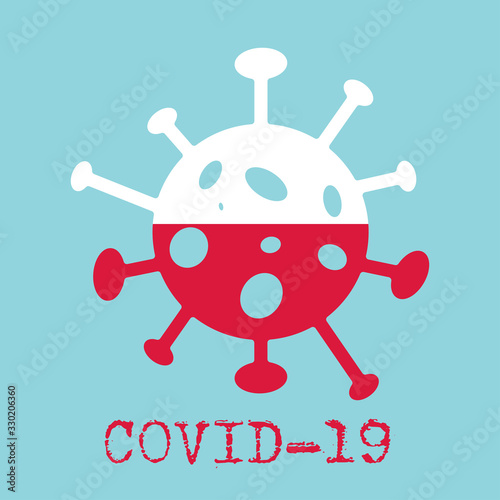 Covid-19. Coronavirus 2019-nCoV vector design. Wuhan virus in Poland. Web banner concept