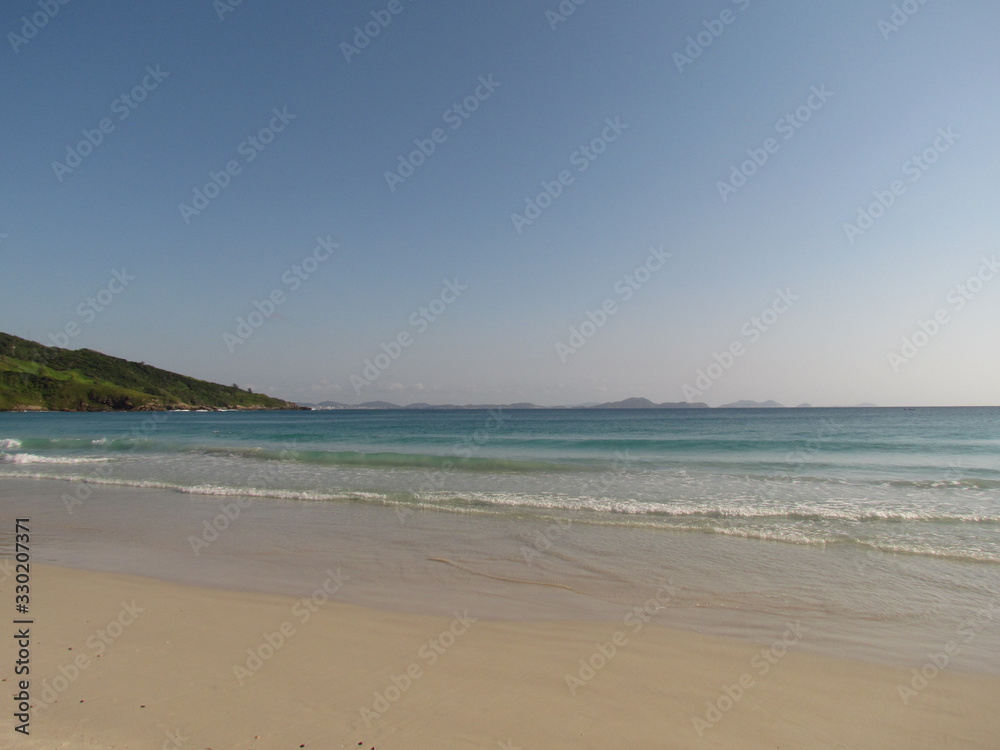 Dusk at Praia Grande (Big Beach) without the presence of tourists