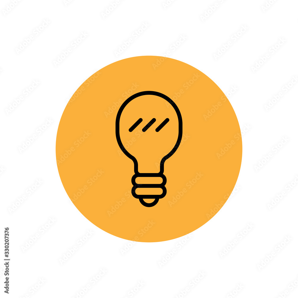 Lightbulb icon, symbol of idea. Vector pictogram. Lightbulb icon, symbol of idea. Vector pictogram.