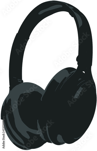 headphones on white background