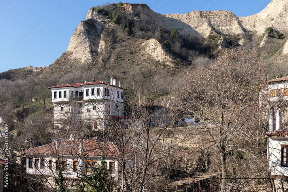Fototapeta premium Panoramic view of town of Melnik, Bulgaria