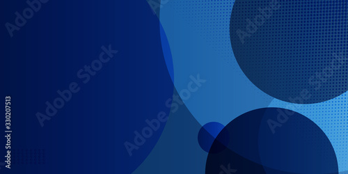 Abstract geometric blue and dark navy color background with circle shape. Vector, illustration Modern blue abstract background, the look of stainless steel, circular lines on a blue background