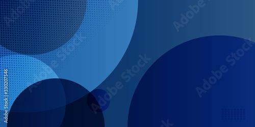 Abstract geometric blue and dark navy color background with circle shape. Vector, illustration Modern blue abstract background, the look of stainless steel, circular lines on a blue background