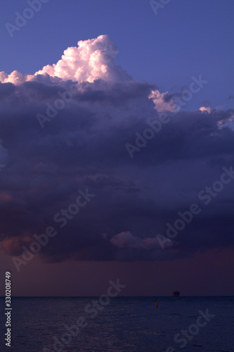 sunset over the sea,nature, water, cloud,storm,seascape,horizon,weather, 