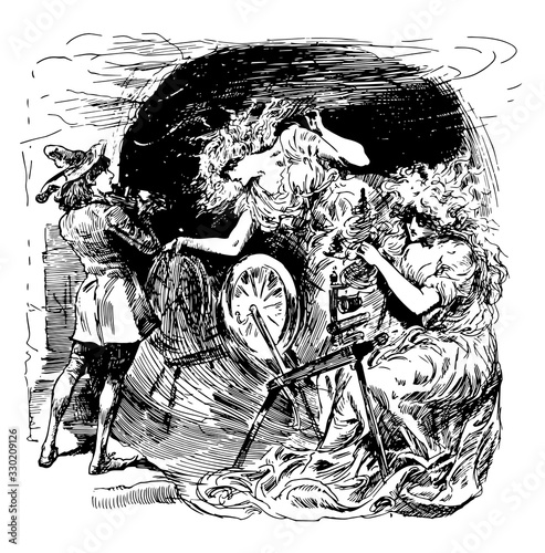 Merrymind, vintage illustration