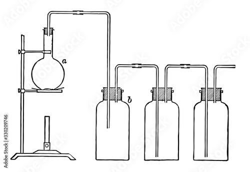 Collected Generated Gas, vintage illustration