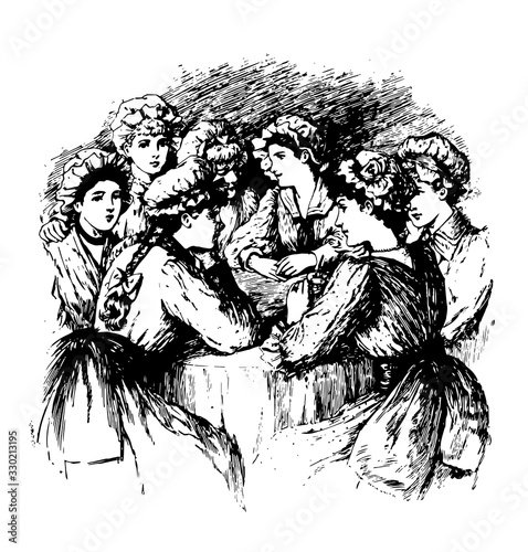 A Boy's Town, vintage illustration