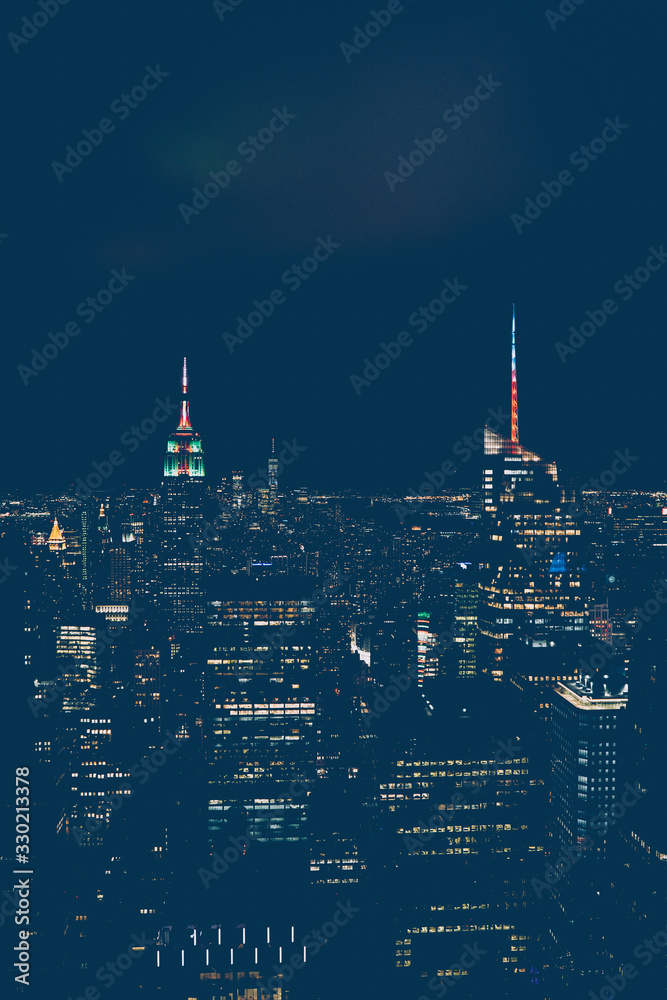 Fototapeta premium Night New York city