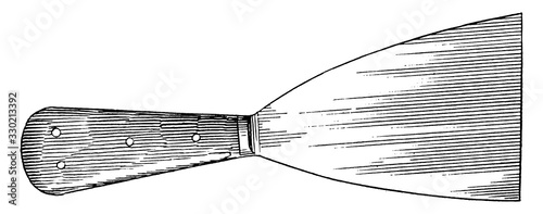 Scraping Knife, vintage illustration.