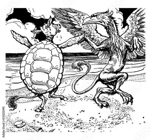 Mock Turtles, follow up the early success,  vintage engraving.