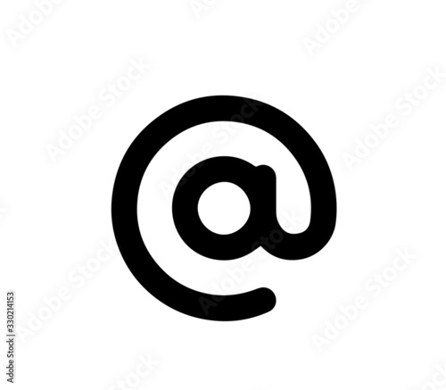 email symbol on white background