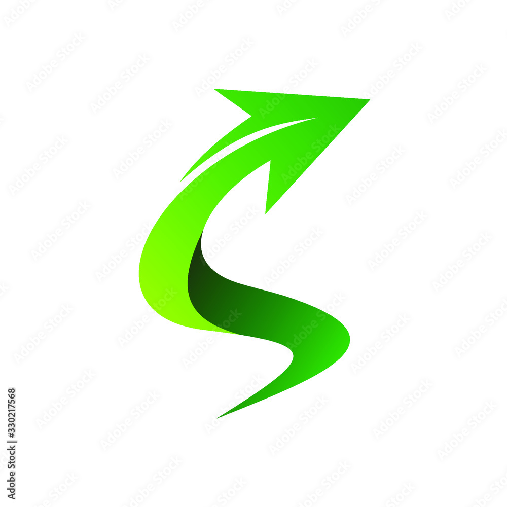 Obraz premium Letter s arrow logo design
