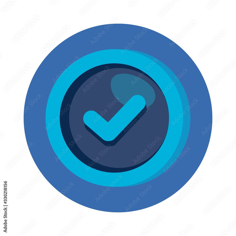 check symbol in frame circular vector illustration design check symbol in frame circular vector illustration design