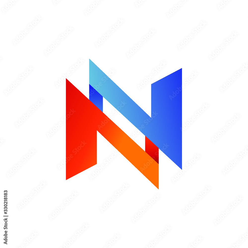 Double n logo design vector Double n logo design vector