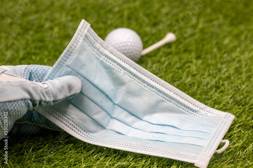 Face mask for golfer to play golf 