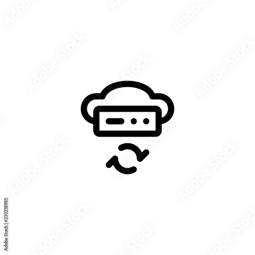 Server Maintenance Restore Point Icon, Logo, Vector