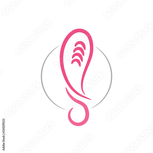 Women's shoes logo design vector template. BeautIful shoes logo