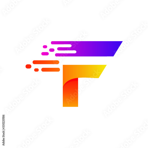 Fast letter f logo design