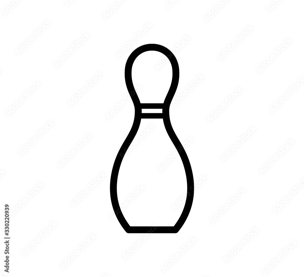 Pin bowling icon vector logo design style flat trendy Pin bowling icon vector logo design style flat trendy
