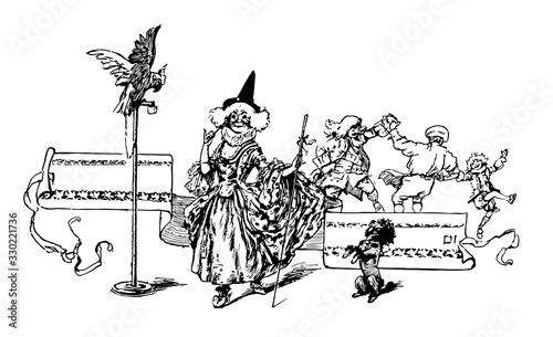 Godmother, vintage illustration