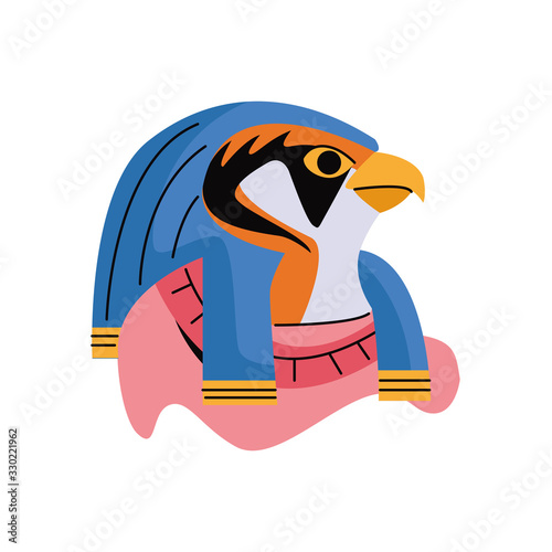 horus Egyptian god character isolated icon