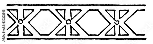 Persian Design art of neighboring civilizations have been very important, vintage engraving.