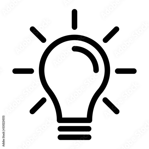 Light bulb sign icon. Lamp, Idea symbol. Creative thinking illustration. Innovation sign.